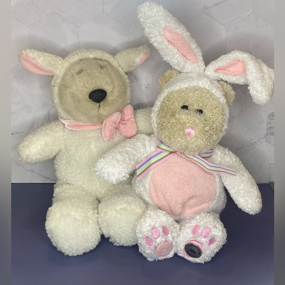 Easter Starbucks Bearistas, 1999 Lamb 10th Edition + 2003 Bunny 26th Edition
